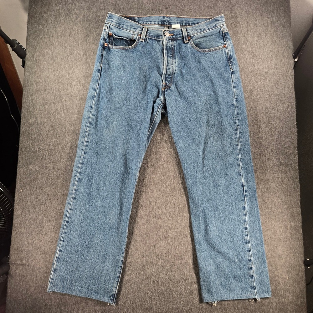 Vintage Levi's 501 XX Jeans Mens 34x28 Blue Button Fly Straight Mexico 90s Faded